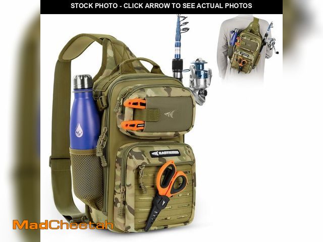Lot 74-14061076 - KastKing BlowBak Tactical Sling Tackle Bag-Lightweight Fishing Backpack Storge Fishing Gear and Equi...