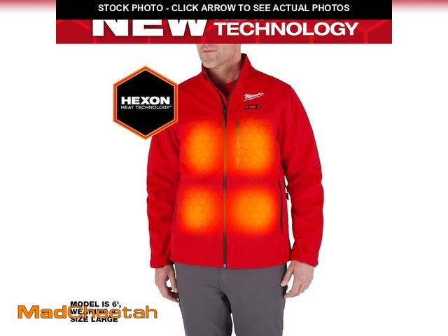Lot 74-13133124 - Milwaukee Men's 2X-Large M12 12V Lithium-Ion Cordless TOUGHSHELL Red Heated Jacket with (1) 3.0 Ah B...