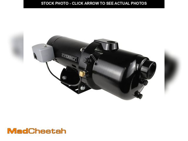 Lot 74-13792664 - Everbilt 1/2 HP Plastic Shallow Well Jet Pump - USED