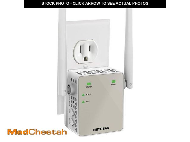 Lot 74-12440021 - NETGEAR Wi-Fi Range Extender EX6120 - Coverage Up to 1500 Sq Ft and 25 Devices with AC1200 Dual Band...