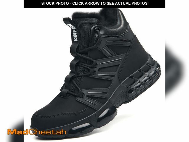 Lot 74-14210483 - KOIFISH Winter Steel Toe Work Boots for Men Women, Waterproof Warm Fur Lined Safety Boots, Steel Toe...