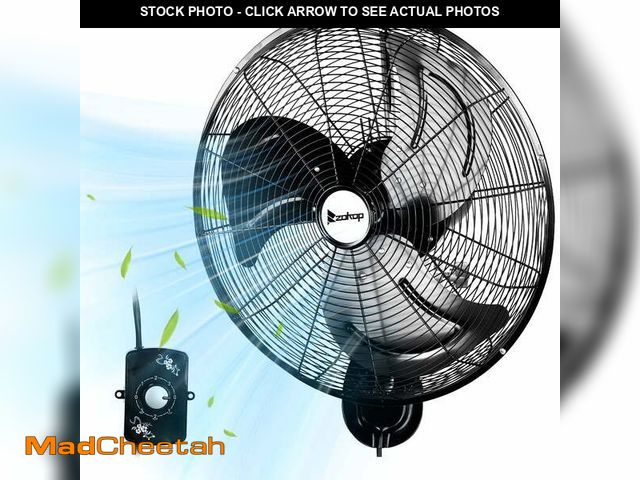 Lot 74-14260995 - Ktaxon 18inch High Velocity Wall Mount Fan Oscillating,Industrial Fan with 3 Speed Ventilation,4592C...