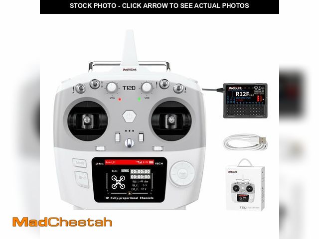 Lot 74-12976973 - Radiolink T12D 12 Channels RC Transmitter and R12F Receiver, Support ELRS Long-Range Module, 2.4GHz ...