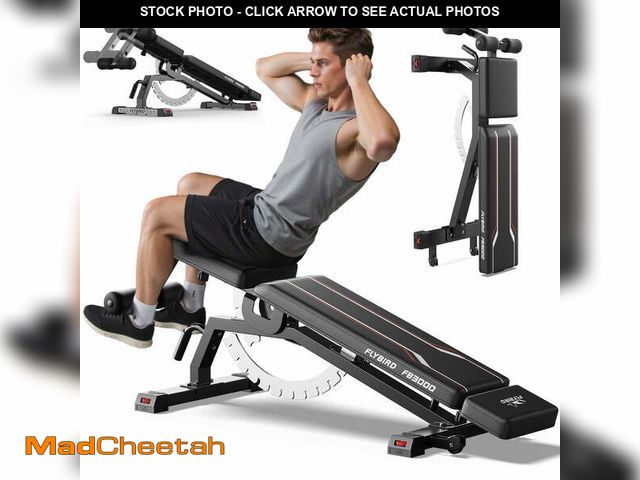 Lot 74-13765764 - FLYBIRD Adjustable Weight Bench, 1200LBS Foldable Strength Training Bench for Home Gym &amp; Storage...