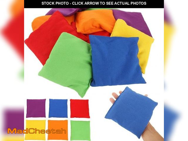 Lot 74-12508267 - (MISSING 1 RED BAG,4 PURPLE) CYEAH 24 Pcs Cornhole Bean Bags, 6 x 6 inch, 6 Color Durable Nylon, Can...