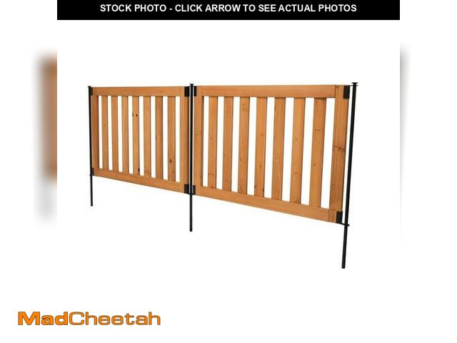 Lot 74-12640401 - Zippity Outdoor Products Newberry Dig Free Wood Fence Kit, 48 in. by 32 in. (2-panels) - UNUSED