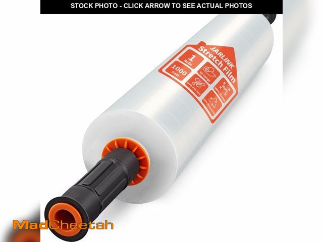 Lot 74-13716113 - JARLINK Stretch Film, 15 Inch x 1000 Feet Shrink Wrap for Pallet Wrap, Industrial Strength Stretch W...