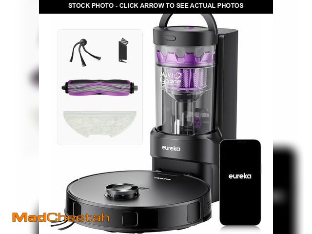 Lot 74-14067242 - Eureka E20 Evo Plus Robot Vacuum and Mop Combo, 10,000Pa Suction Robot Vacuum Cleaner Bagless Self-E...