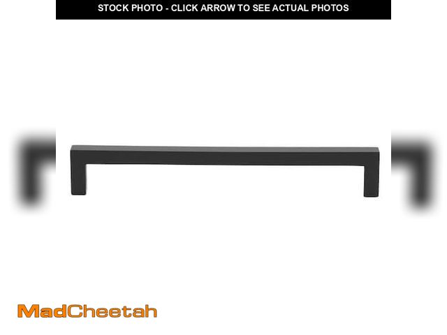 Lot 74-5155952 - GlideRite 6-1/4 in. Matte Black Solid Square Slim Cabinet Drawer Bar Pulls (10-Pack) - UNUSED