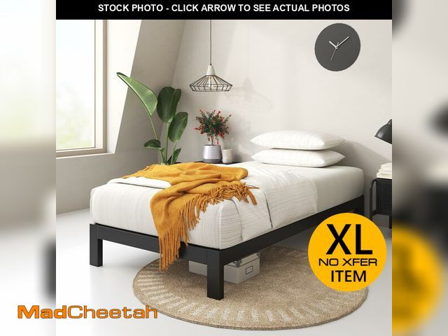 Lot 74-12693574 - ZINUS Arnav Metal Platform Bed Frame, Wood Slat Support, No Box Spring Needed, Easy Assembly, Black,...