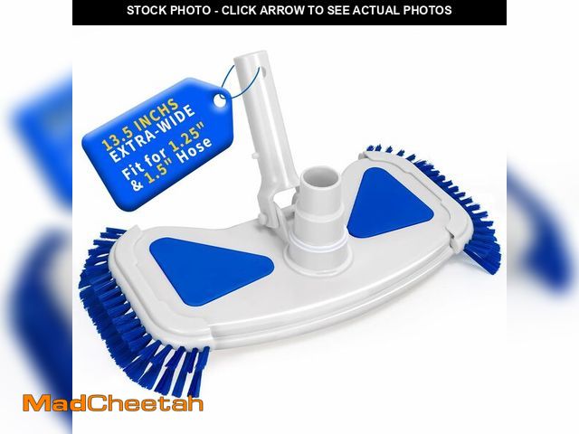 Lot 74-14154770 - Weighted Pool Vacuum Head with Side Brushes, 13.5" Deluxe Manual Pool Cleaner Head, Fit for 1.25" an...