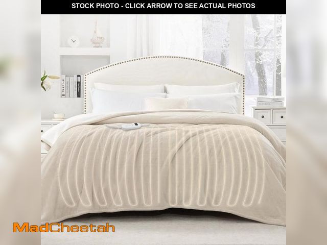 Lot 74-12490915 - COWIN Electric Blanket Full Size,Flannel and Soft Cotton Fleece Heated Blanket with 10 Heating Level...