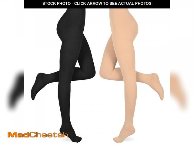 Lot 74-12305096 - Compression Pantyhose for Women &amp; Men 2 Pairs Closed Toe 15-20mmHg Medical Graduated Compression...