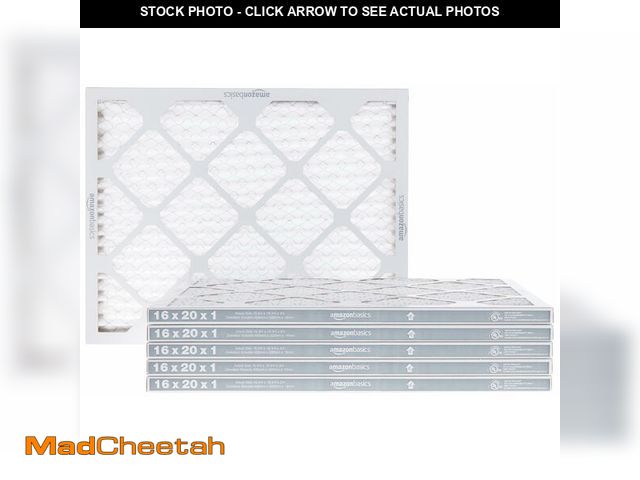 Lot 74-13786493 - Basics 16x20x1 Air Filter 6-Pack, MERV 8 AC Furnace Filters, Allergy Control, Removes Dust, Lint and...