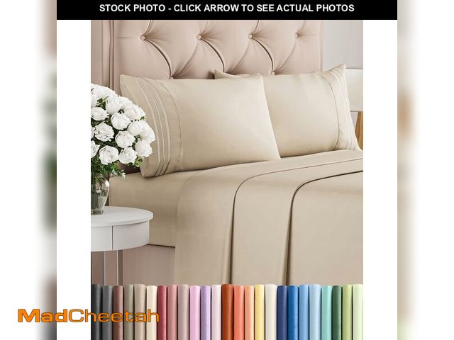 Lot 74-14210406 - King Size 4 Piece Sheet Set - Comfy Breathable &amp; Cooling Sheets - Hotel Luxury Bed Sheets for Wo...