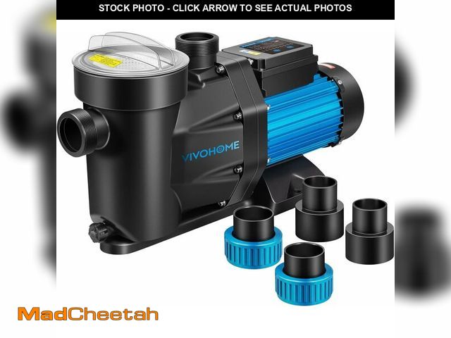 Lot 74-12903699 - VIVOHOME 2.0 HP Powerful Self Primming 7140 GPH Swimming Pool Pump w/Timer for Inground Pool 1.5" &a...