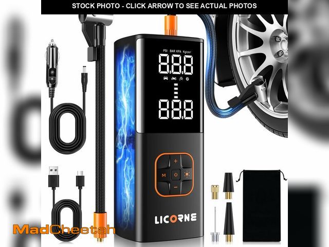 Lot 74-14065442 - Tire Inflator Portable Air Compressor, 5X Faster Portable Air Pump for Car Tires with Powerful Batte...