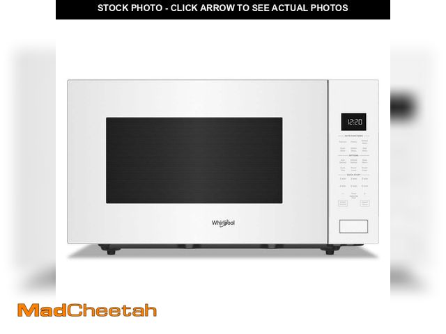 Lot 74-12856544 - Whirlpool 24.75 in. 2.2 cu. ft. Countertop Microwave in White with Sensor Cooking - UNUSED