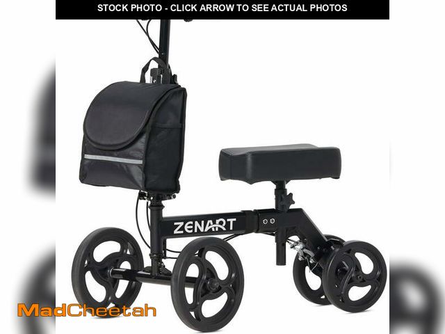 Lot 74-12850124 - ZENART Foldable Knee Walker, Deluxe Medical Scooter for Foot Surgery Crutches Alternative Black - UN...