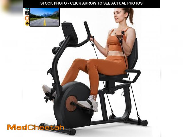 Lot 74-12197202 - MERACH Exercise Bike, Recumbent Indoor Cycling Bicycle for Home with Smart Bluetooth and Exclusive A...