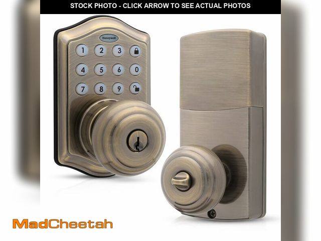 Lot 74-12603718 - Honeywell Safes &amp; Door Locks - Keyless Entry Smart Electronic Door Knob Lock with Digital Keypad...