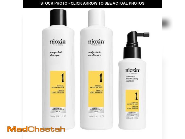 Lot 74-12440187 - Nioxin Scalp + Hair Thickening System 1 | For Natural or Untreated Hair with Light Thinning |With Ni...