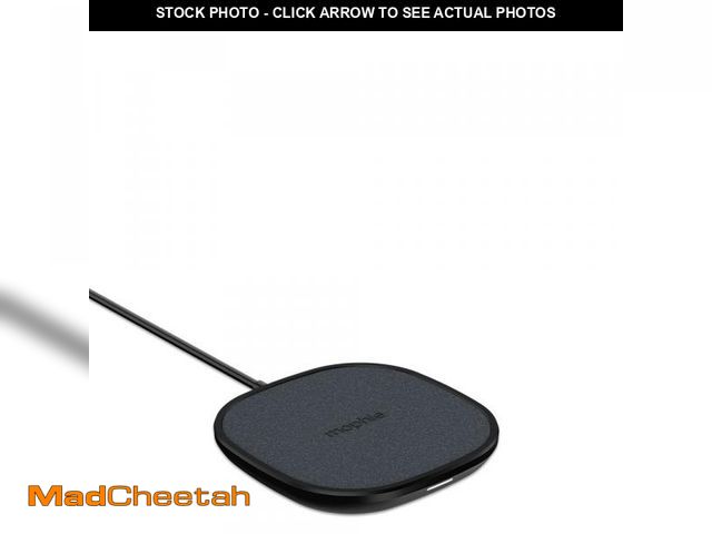 Lot 74-12536334 - mophie Universal - Wireless charger pad + AC power adapter - 15 Watt - black - UNUSED