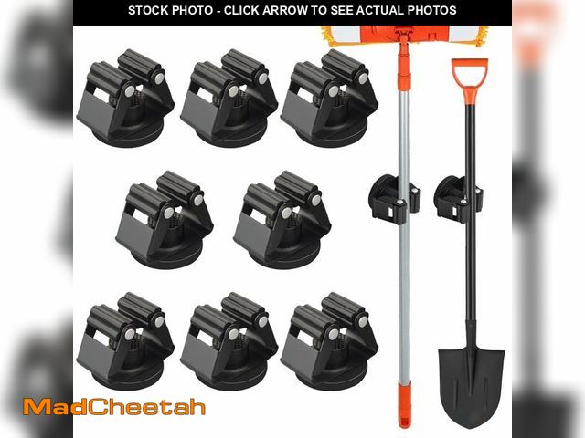 Lot 74-14270371 - MUTUACTOR Magnetic Broom Holders,8PCS Anti-Slip Magnetic Mount Storage Broom Holder with Rubber Grip...