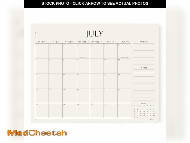 Lot 74-14427891 - Jotsome Large Desk Calendar 2026-2027, Academic Desk Calendar - UNUSED