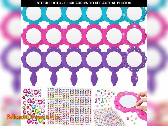 Lot 74-12876869 - Geetery 20 Pcs Unbreakable Kids Mirror DIY Decorate Your Own Princess Mirror Mermaid Foam Small Craf...