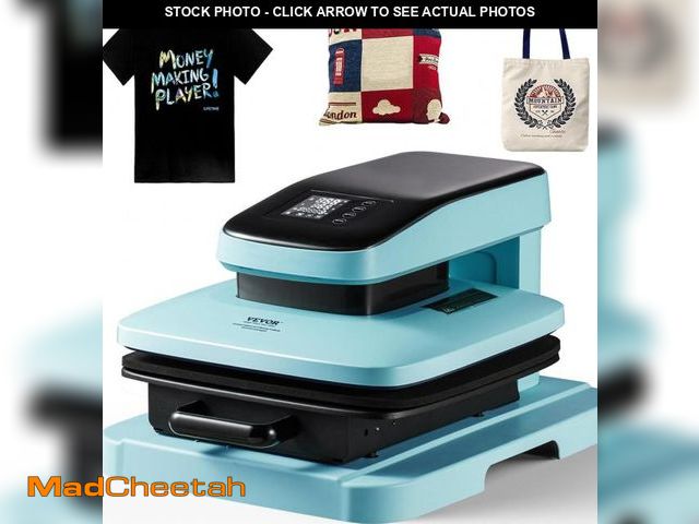Lot 74-12400232 - VEVOR Auto 15x15 Heat Press Machine, Heat Up Fast &amp; Even - Tshirt Press Machine for T Shirt, Pil...