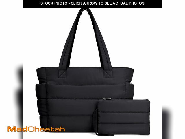 Lot 74-12717979 - TOPDesign Puffer Tote Bag for Women, Lightweight Puffy Handbag with Compartments &amp; Cosmetic Bag,...
