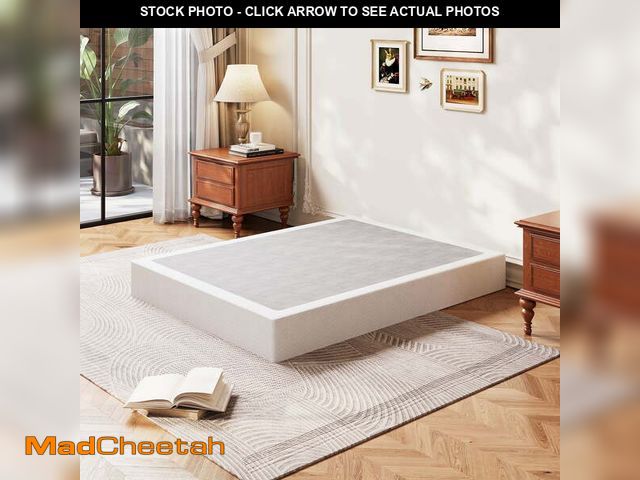 Lot 74-12767733 - COMASACH 9" Heavy-Duty Metal Box Spring Mattress Foundation, Full size?Easy Assembly - UNUSED