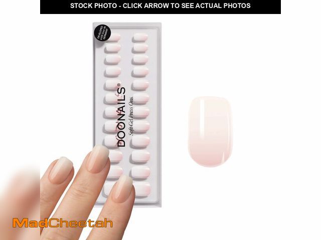 Lot 74-14296304 - DOONAILS Soft Gel Press On Nails - 28 Pcs Kit with Stickers in 14 Sizes Ã¢â¬â Pink, Short Square ...