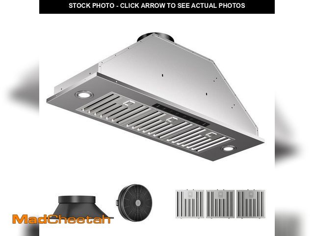 Lot 74-12664013 - VIKIO 36 in. 900 CFM Convertible Ducted to Ductless Insert Range Hood in Stainless Steel with 3-Spee...