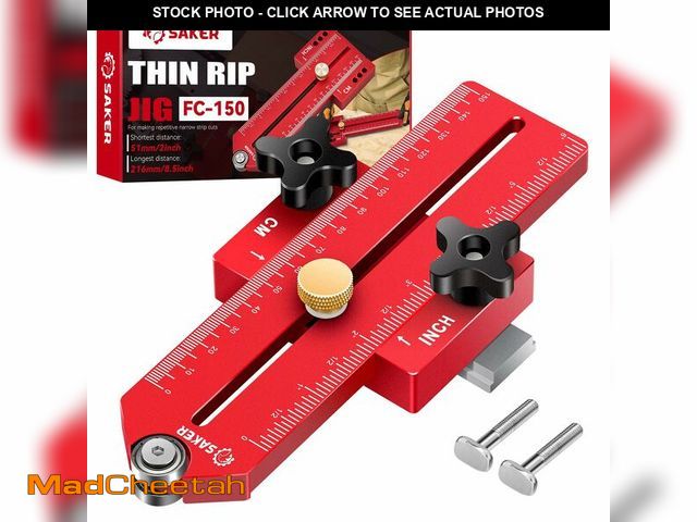 Lot 74-14152536 - Saker Thin Rip Jig Table Saw Jig Guide, Making Repetitive Narrow Strip Cuts, Fit for 3/4" x 3/8" Slo...