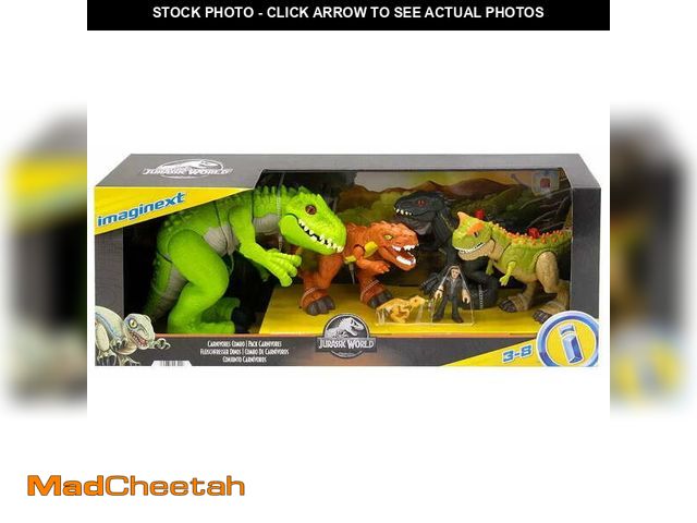 Lot 74-12890504 - Fisher-Price Jurassic World Dominion Carnivores Combo Age 3-8 Action Figure, Plastic, 6 Pieces - UNU...