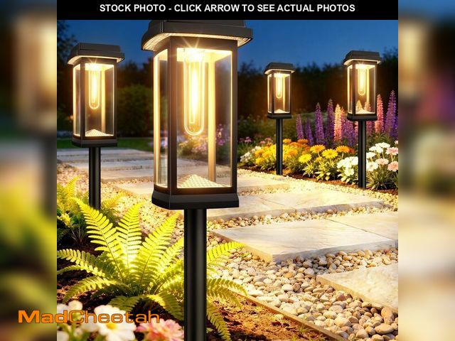 Lot 74-14339772 - Solar Pathway Lights Outdoor, 8 Pack Upgraded Solar Garden Lights Solar Powered, Solar Lights Outdoo...