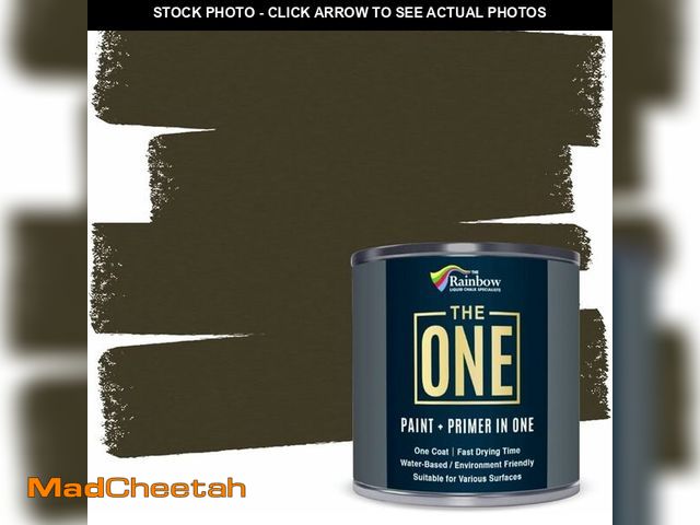 Lot 74-13214814 - THE ONE All-In-One Paint &amp; Primer - Brown Gloss, 84.5 Fl Oz/2.5 Liter | 1 Coat Formula | Easy In...