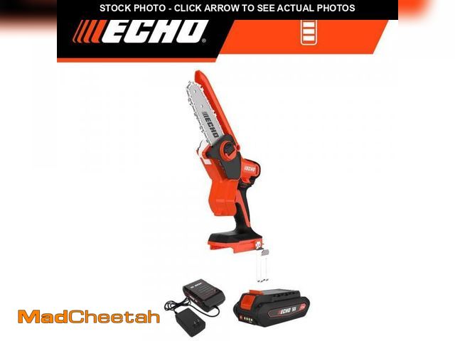 Lot 74-12364079 - ECHO 56V 6 in. Brushless Cordless Battery Powered Handheld Mini Pruning Chainsaw Kit with 2.5Ah Batt...