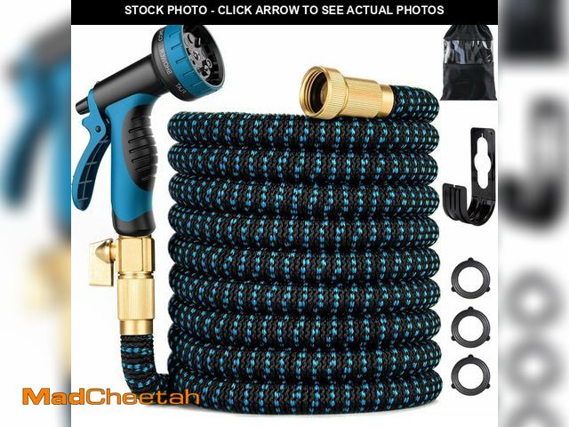 Lot 74-14360636 - 50 ft Expandable Garden Hose - Kink Free Flexible Water Hose 50ft with 10 Pattern Spray Nozzle, 3/4 ...