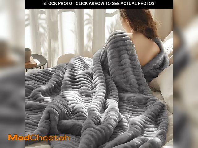 Lot 74-12698687 - Bedsure GentleSoft Frost Gray Twin Blanket for Bed - Cozy Soft Blankets for Women, Cute Large Throws...