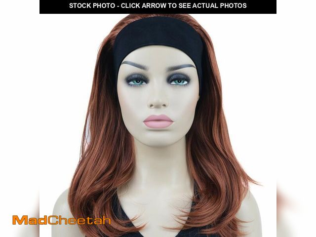 Lot 74-13627333 - Lydell Long Straight Wave Headband Synthetic Wigs (130 Copper Red) - UNUSED