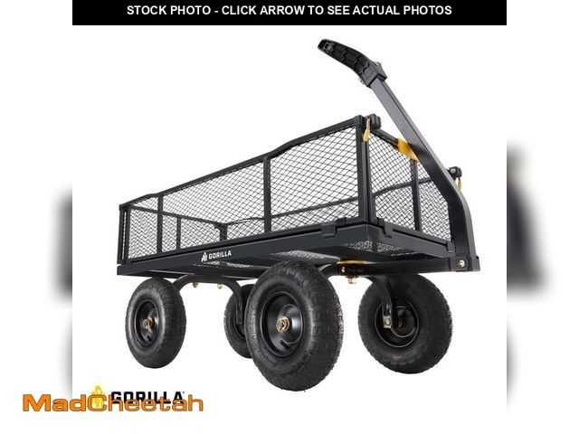 Lot 74-13047199 - GORILLA CARTS 1,200 lb. Heavy-Duty Steel Utility Garden Cart, 6 cu. ft. Capacity, 13 in. Pneumatic W...