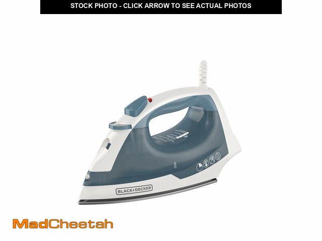 Lot 74-14057402 - BLACK+DECKER Easy Steam Compact Iron for Clothes, Automatic Shutoff, Nonstick Plate, Light Weight, 1...