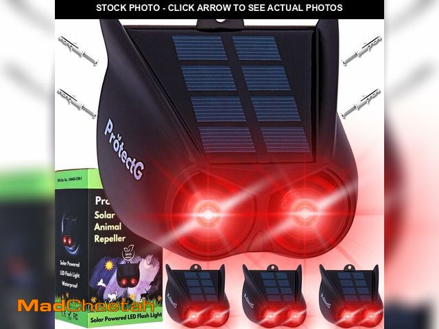 Lot 74-13539494 - 4 Pack Solar Nocturnal Animal Repellent Ã¢â¬â Predator Eye Defense Ã¢â¬â Waterproof Automatic ...