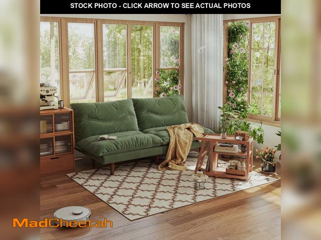 Lot 74-13073664 - (MISSING FEET) DreamDashio Futon Sofa Bed, 69 inch Futon Couch with Adjustable Backrest, Corduroy Co...