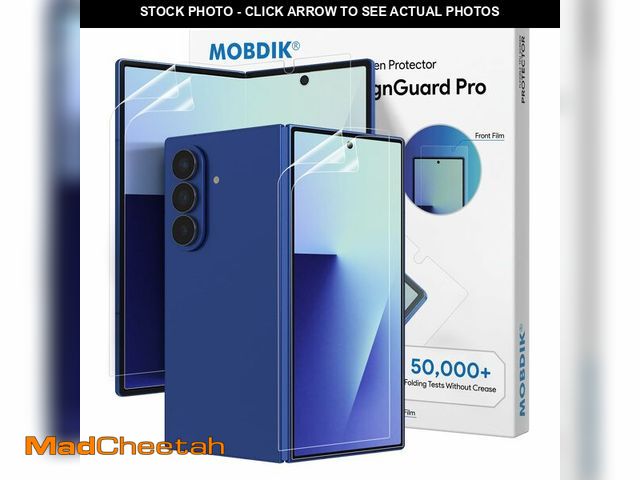 Lot 74-14299864 - MOBDIK 2 Pack Screen Protector Compatible with Samsung Galaxy Z Fold 7, Front &amp; Inner TPU Flexib...