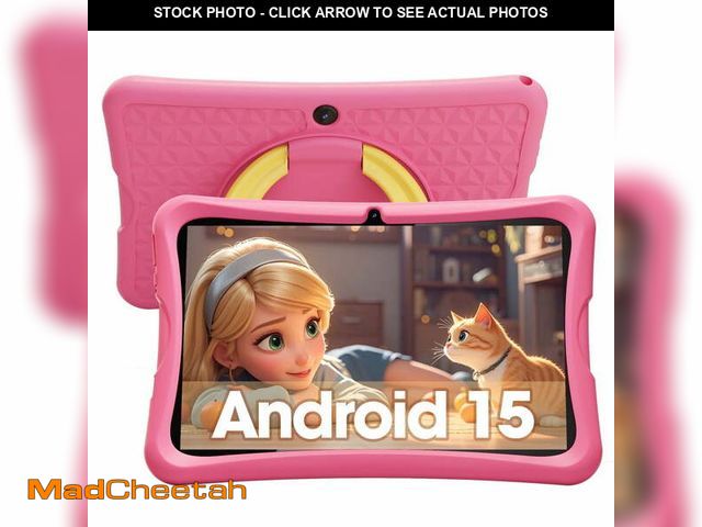 Lot 74-14351535 - (SMALL CRACK ON CAMERA)10.1 inch Android 15 Kids Tablets,Google Kids Space,6GB RAM + 64GB ROM,Educat...