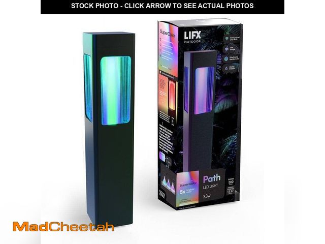 Lot 74-12675992 - LIFX Low Voltage Black RGB Integrated LED Smart Wi-Fi Square Landscape Path Light, Works with Alexa/...